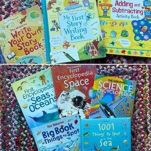 Usborne Kids Activity and Encyclopedia Book Set of 8